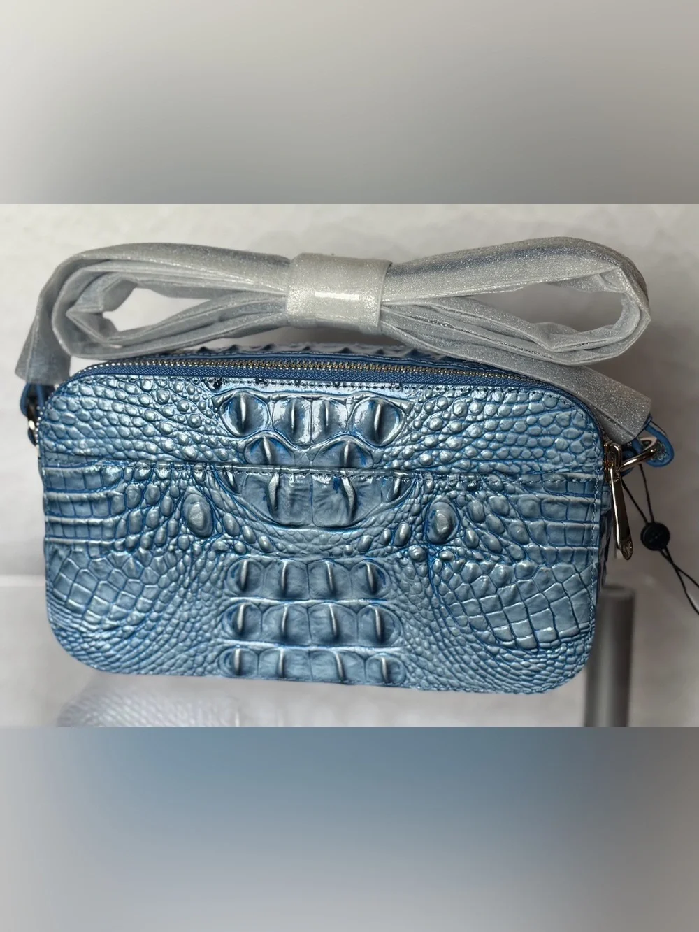 Brahmin Danica Aura Blue Crossbody Bag NWT Sky Blue